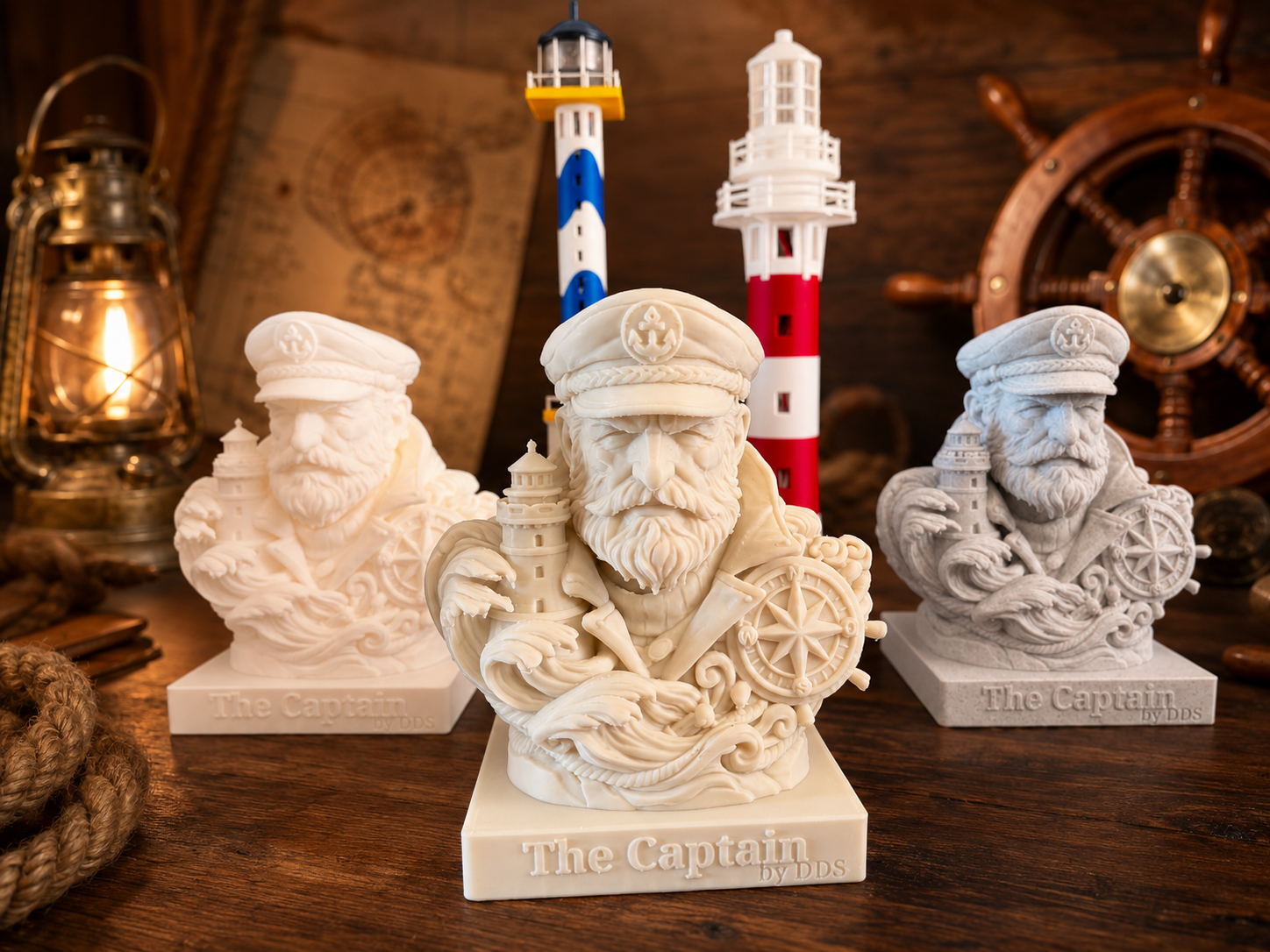 The Captain in drie kleuruitvoeringen