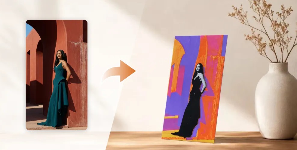 3D reliëf schilderij op maat gemaakt van een foto